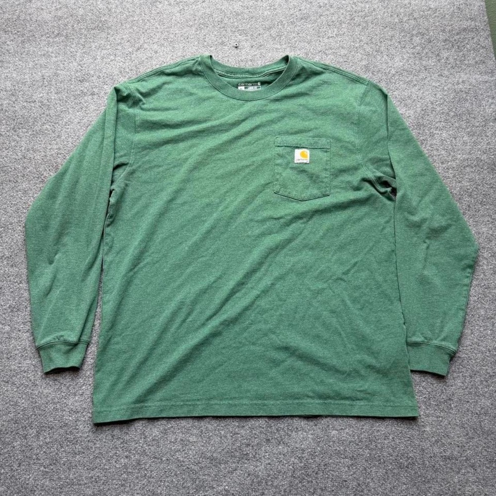 Carhartt men's longsleeve green shirt size‎ xl loose fit